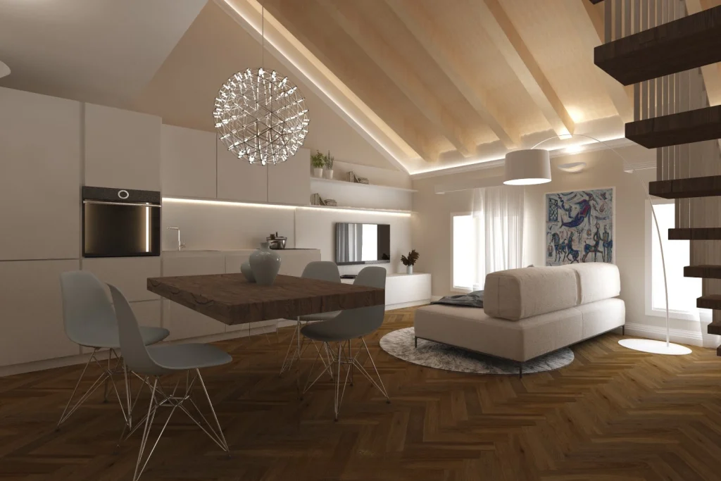 ristrutturazione residenza storica cucina e living 1 luxar