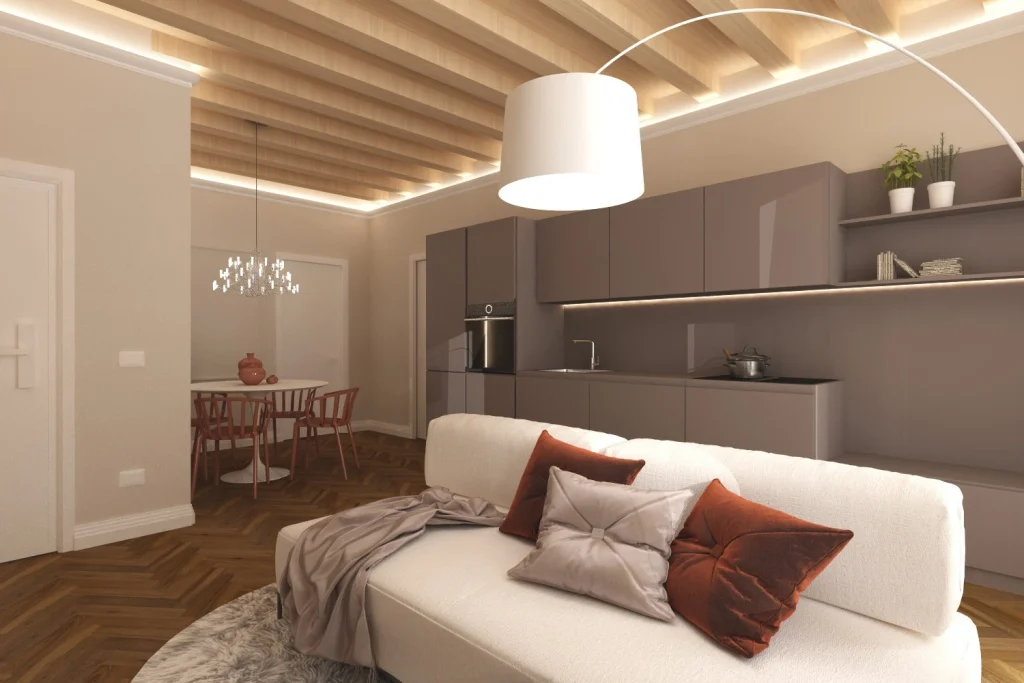 ristrutturazione residenza storica cucina e living 2 luxar