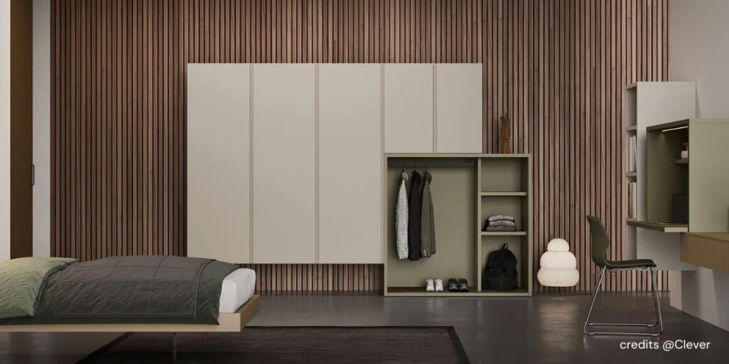 angolo studio camera da letto verde luxar